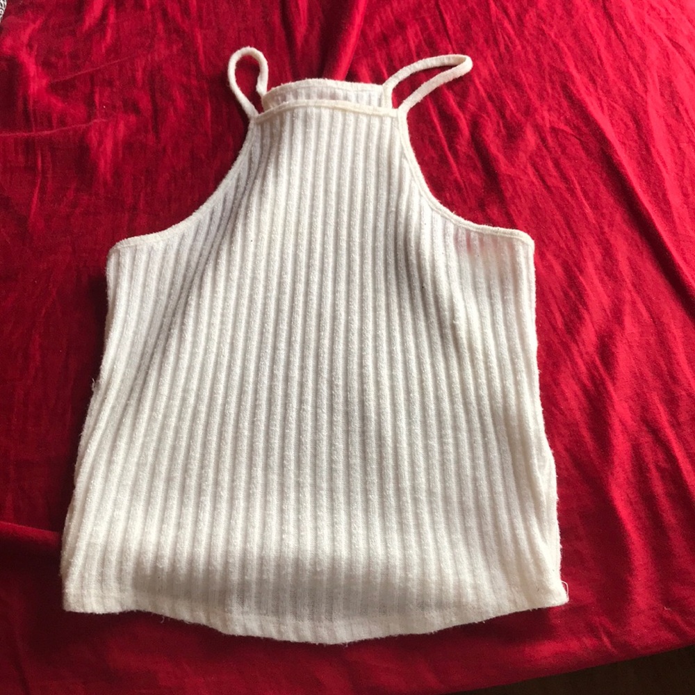 white crop top